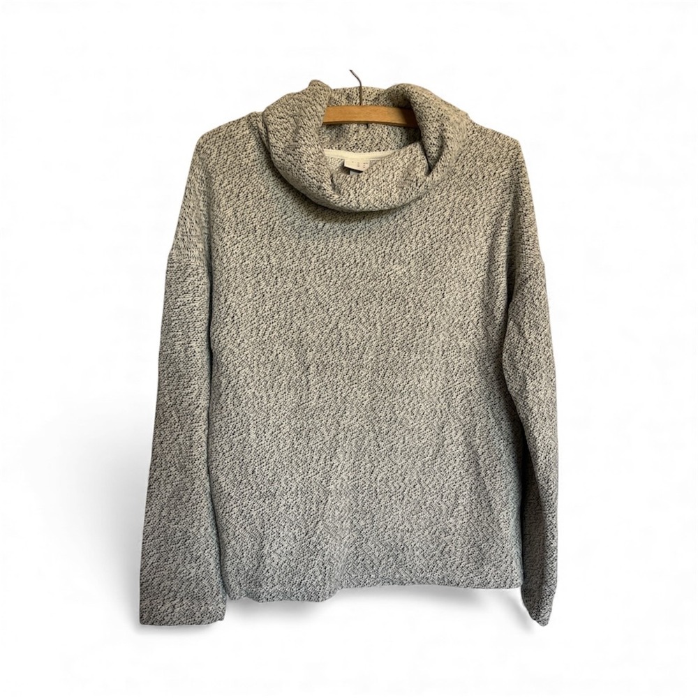 NWT A New Day‎ Cowl Neck Pullover Sweater Sz Small Speckled Ivory/Gray Cozy Soft